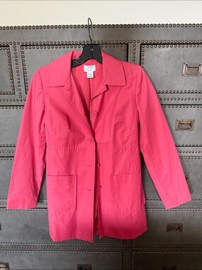 LOFT Pink lightweight Single-Breasted Patch-Pocket Trench coat